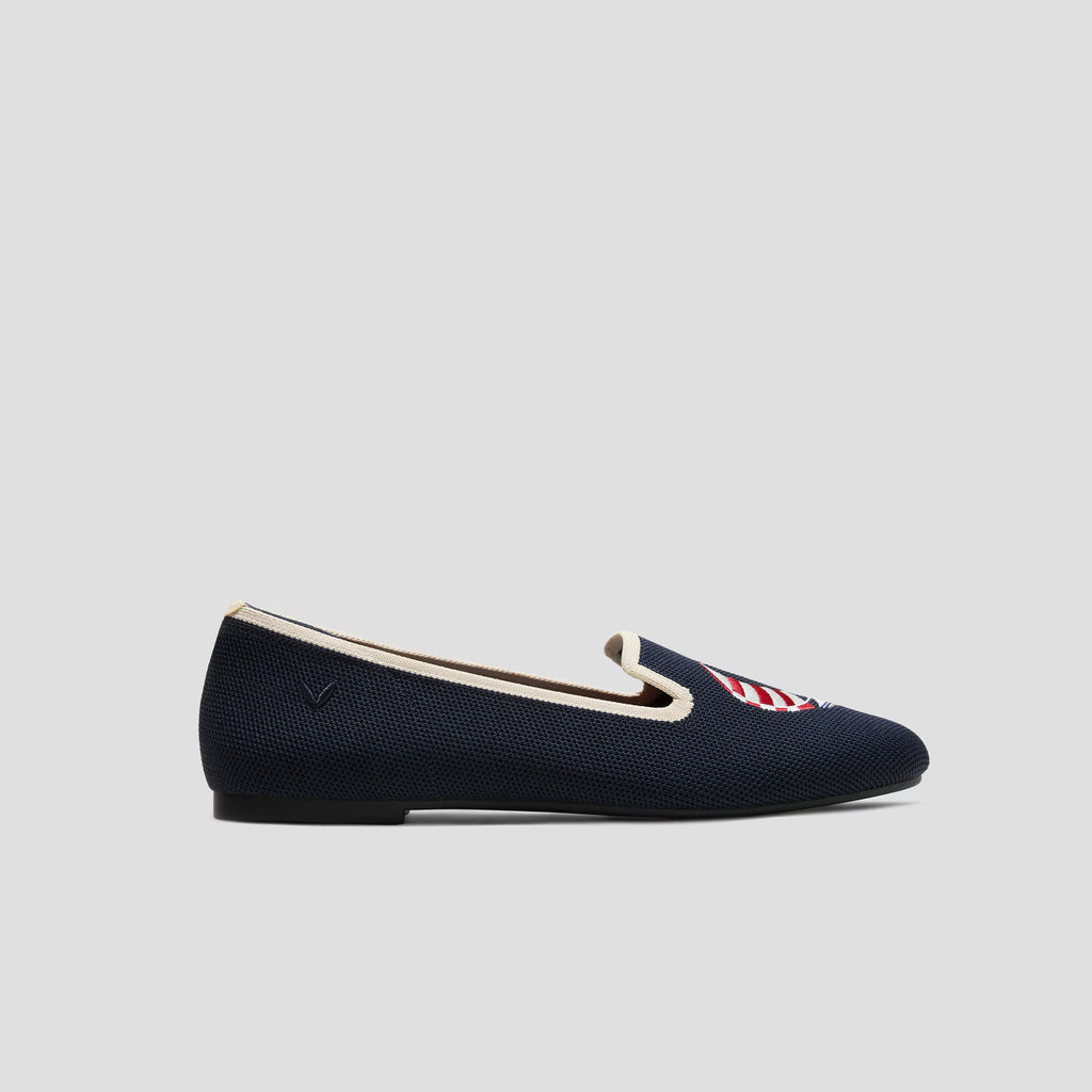 STELLTHREAD Round-Toe Embroidered Loafers (Audrey)