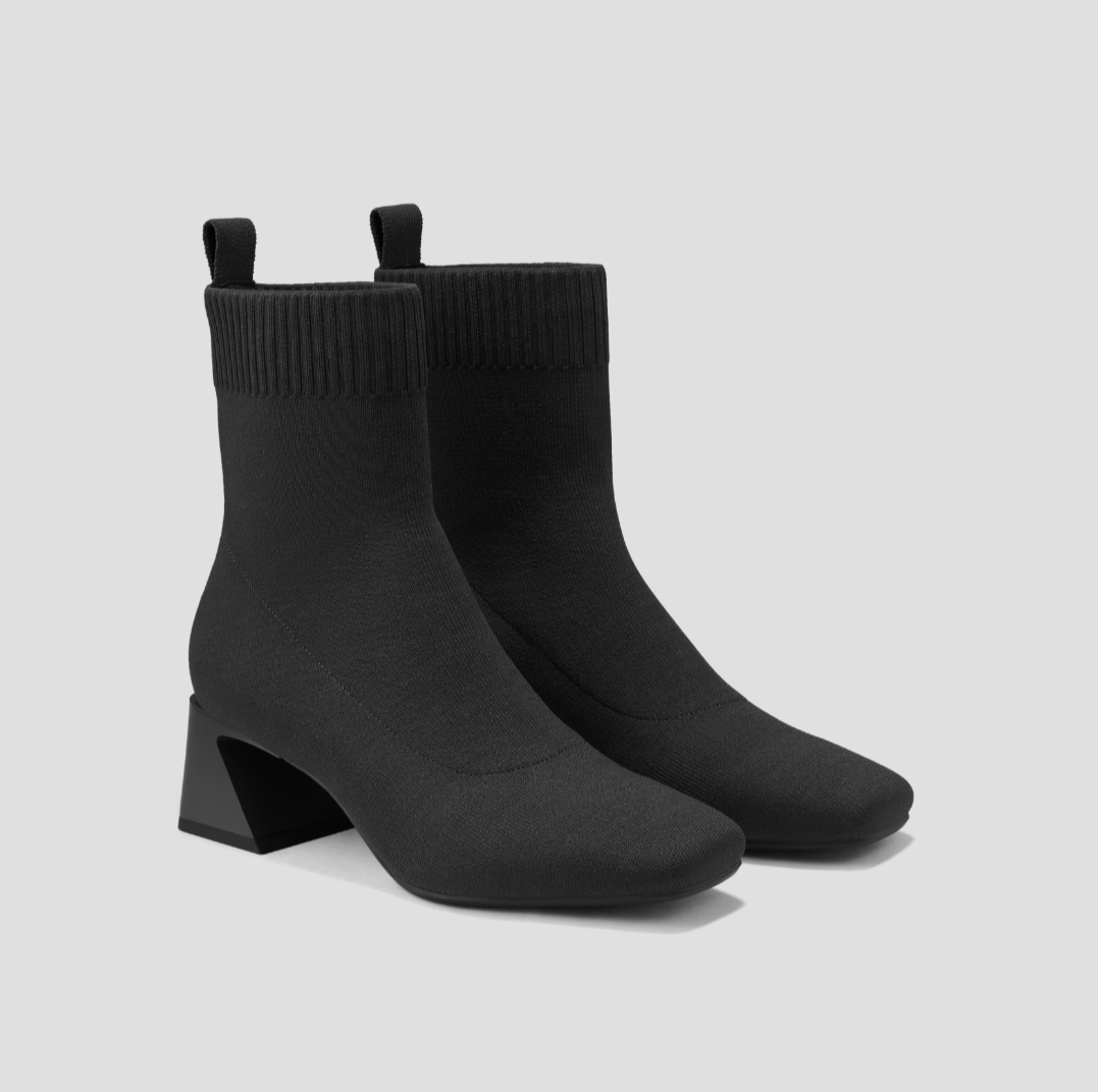 STELLTHREAD  Square-Toe Water-Repellent Block Heeled Boots