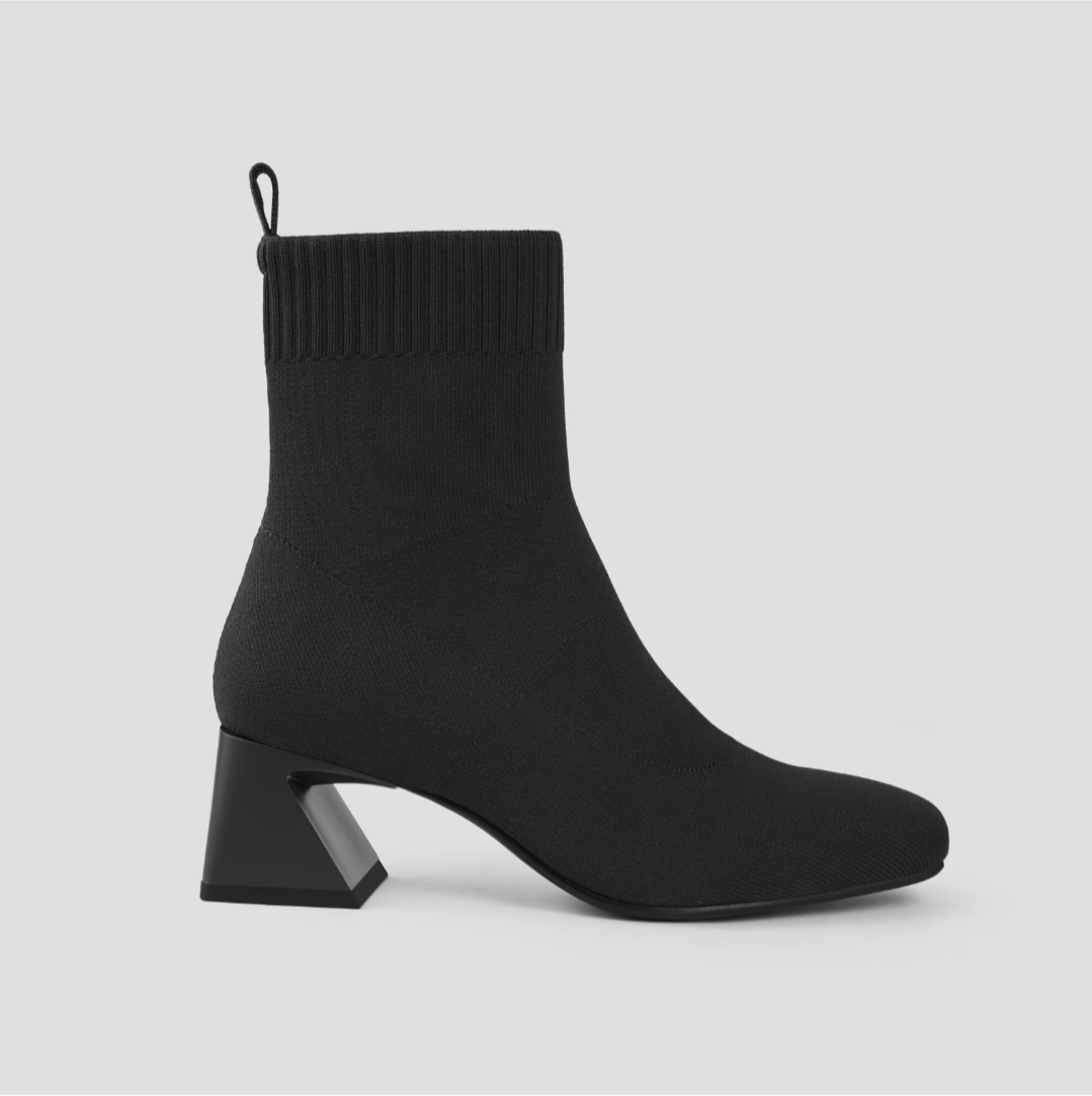 STELLTHREAD  Square-Toe Water-Repellent Block Heeled Boots