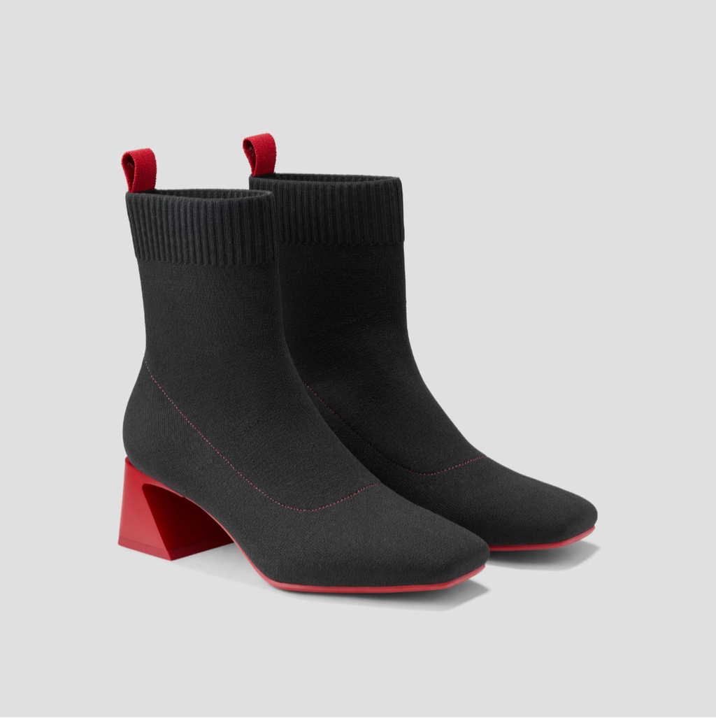 STELLTHREAD  Square-Toe Water-Repellent Block Heeled Boots