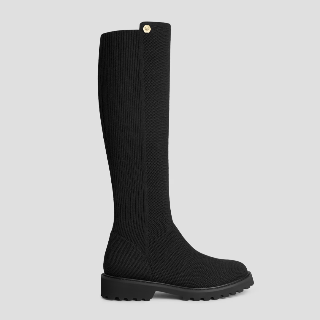 STELLTHREAD  Round-Toe Stretchy Wool Knee-High Boots