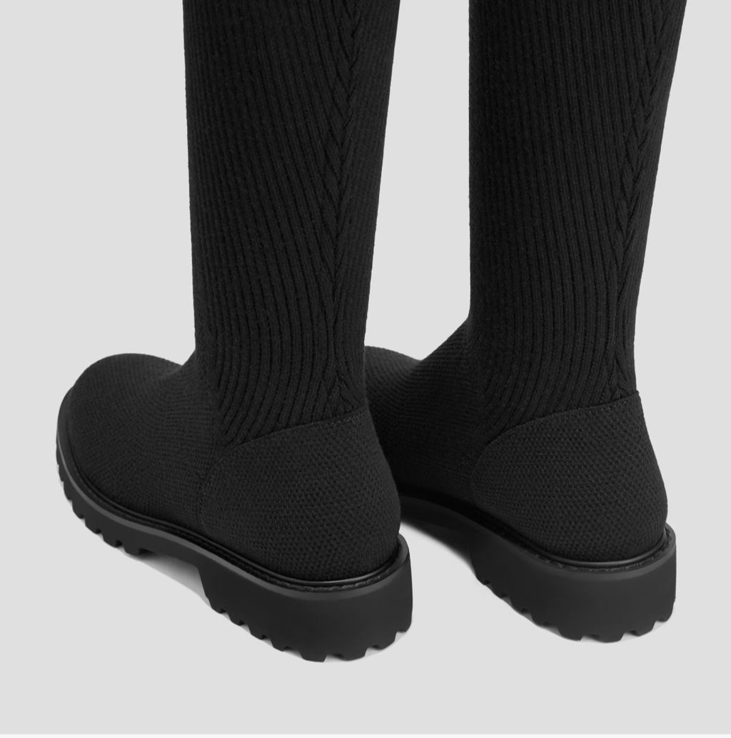 STELLTHREAD  Round-Toe Stretchy Wool Knee-High Boots