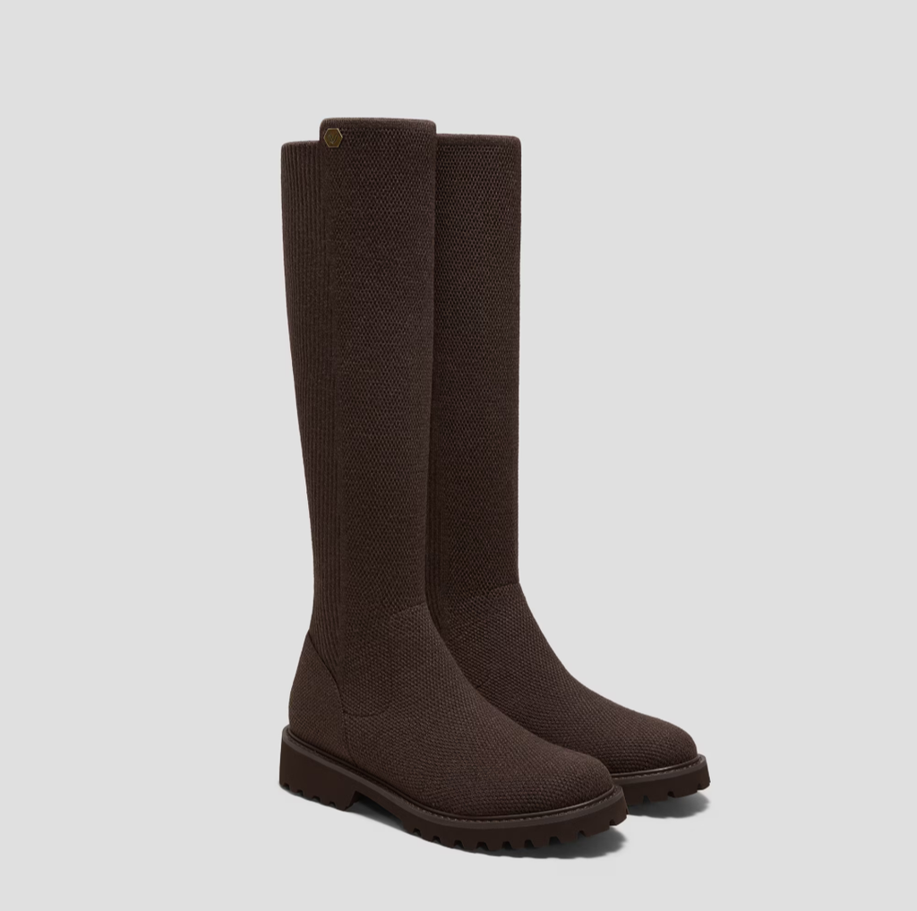 STELLTHREAD  Round-Toe Stretchy Wool Knee-High Boots