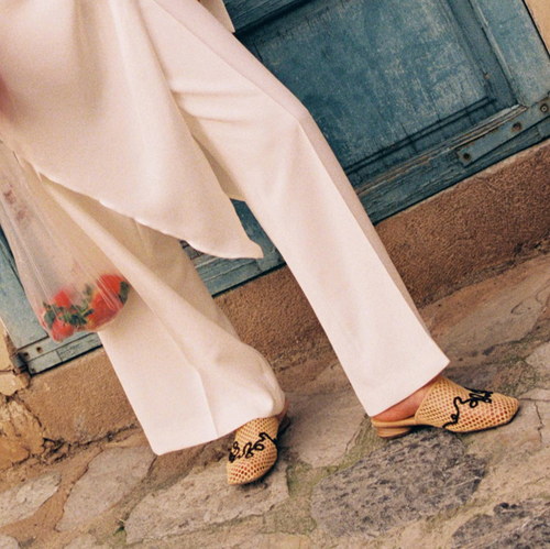 RYNLEES  Square-Toe Mesh Sandals