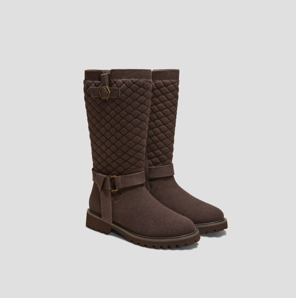 STELLTHREAD  Wool biker boots with round toe and mid-height sole