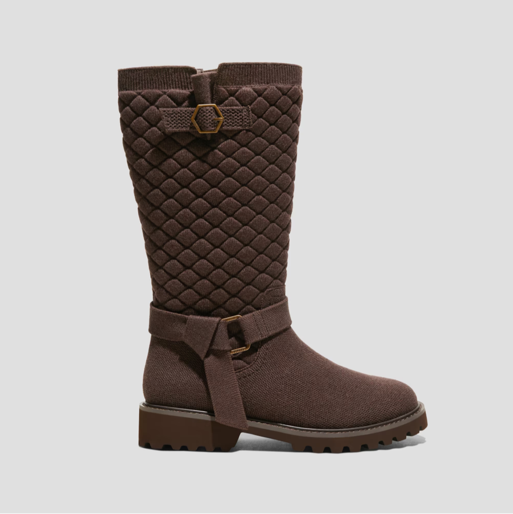 STELLTHREAD  Wool biker boots with round toe and mid-height sole
