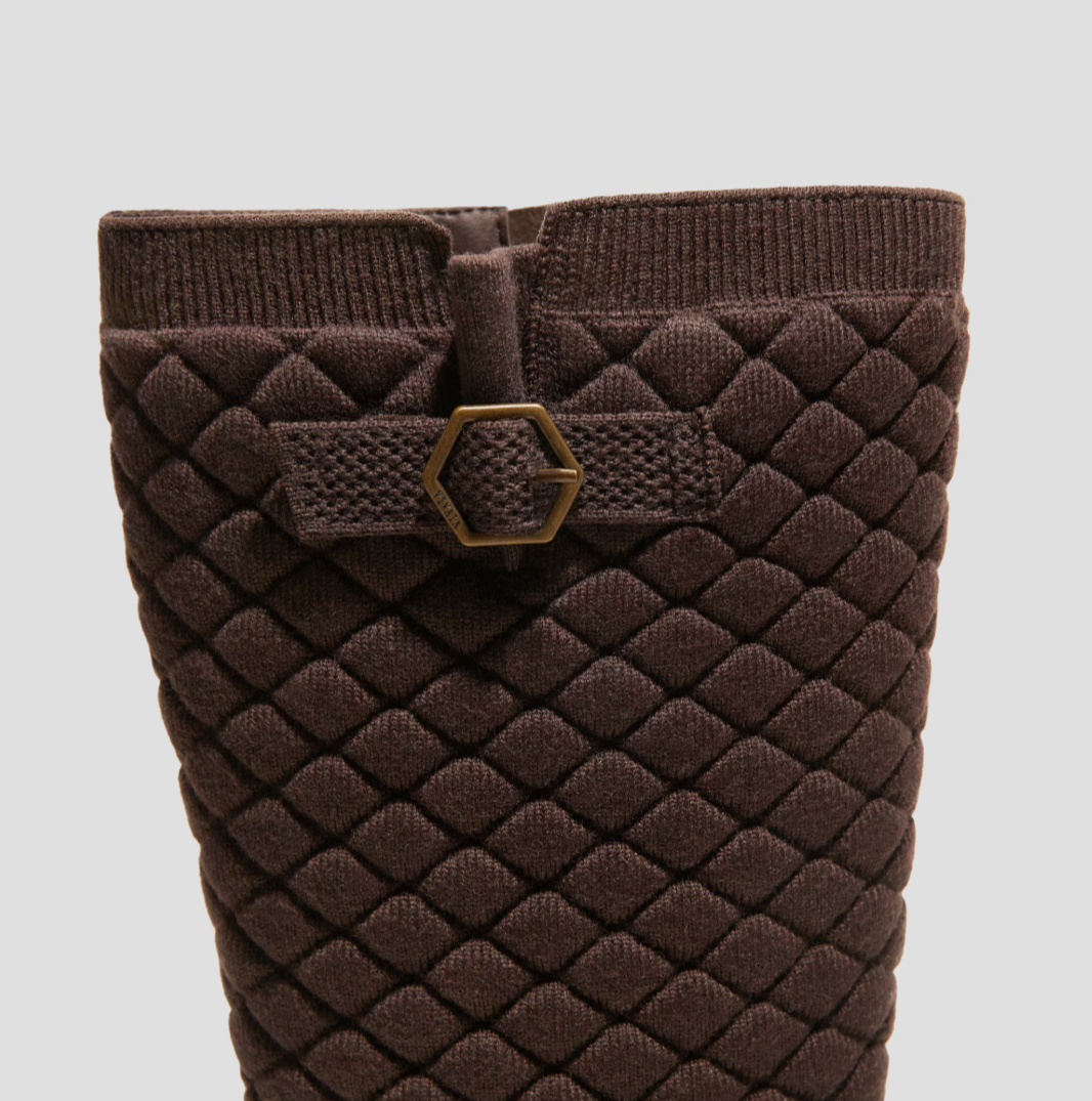 STELLTHREAD  Wool biker boots with round toe and mid-height sole