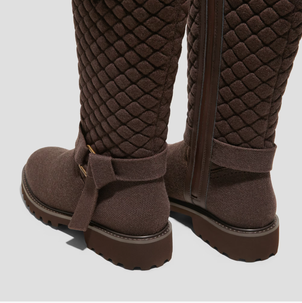 STELLTHREAD  Wool biker boots with round toe and mid-height sole